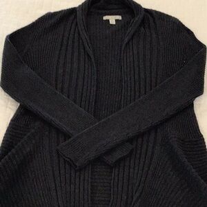 Dana Buckman Sweater-Charcoal Gray Long flowing Sweater Woman’s Size Large